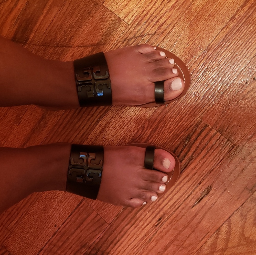 Tory Burch Lowell Slides..SOLD on Merc.